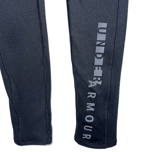 Under Armour Logo Spellout Black Leggings Size Small - Picture 4 of 9